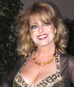 Salome' models her animal print costume